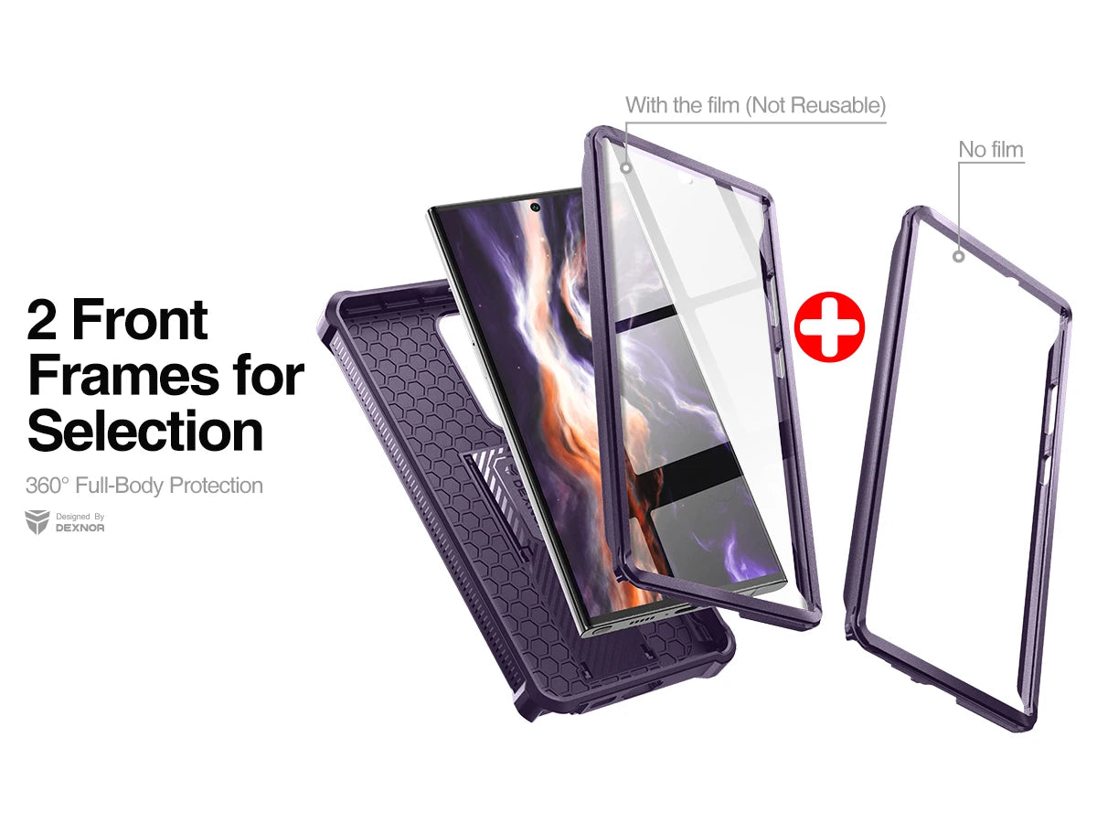 Full Body Heavy Duty Military Grade Protection Built-in Screen Protector and Kickstand for Samsung Galaxy S23 Ultra Case6.8 inch