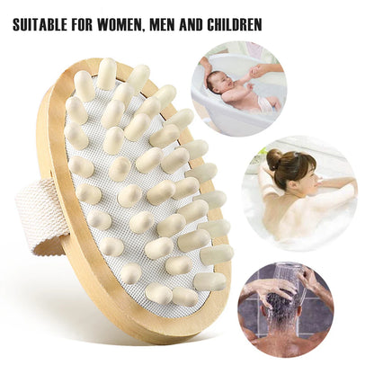 Body Anti Cellulite Brush Soothing Wooden Essential Oil Spa Air Cushion Massage Hair Comb Scalp Massage Brush Dead Skin Remover