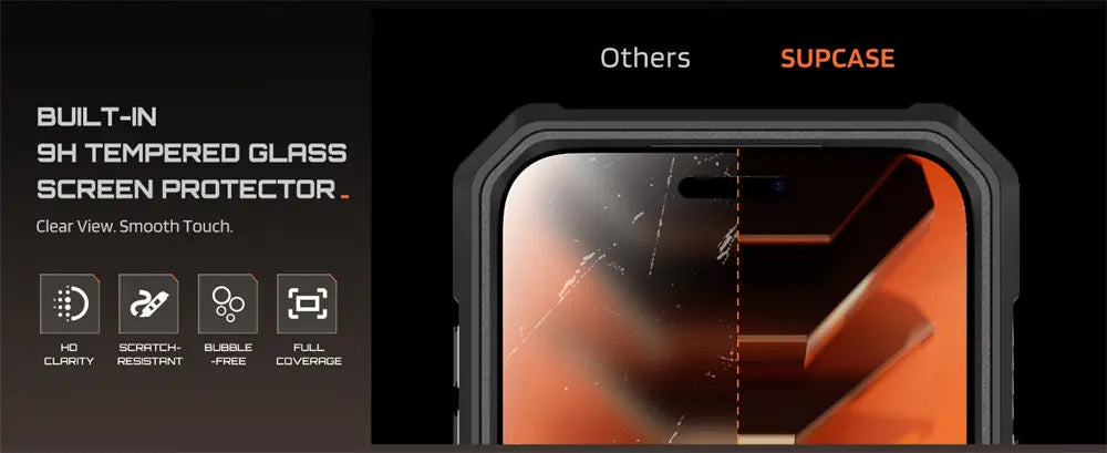 Rugged Magnetic Phone Case with Tempered Glass Screen Protector and Aluminium Kickstand for iPhone 17 Pro Max and iPhone 18 Pro Max