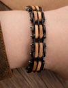 Fashion Bracelet for Metal Stainless Steel Wood Strap Jewelry Bracelets