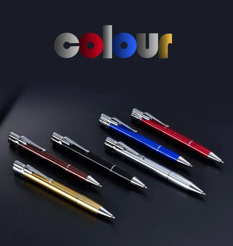 Creative Ball Pen Ligher Green Flame Torch Lighter Unusual Pen Portable Metal Butane Gas Cigarette Lighter Practical Gadget Gift