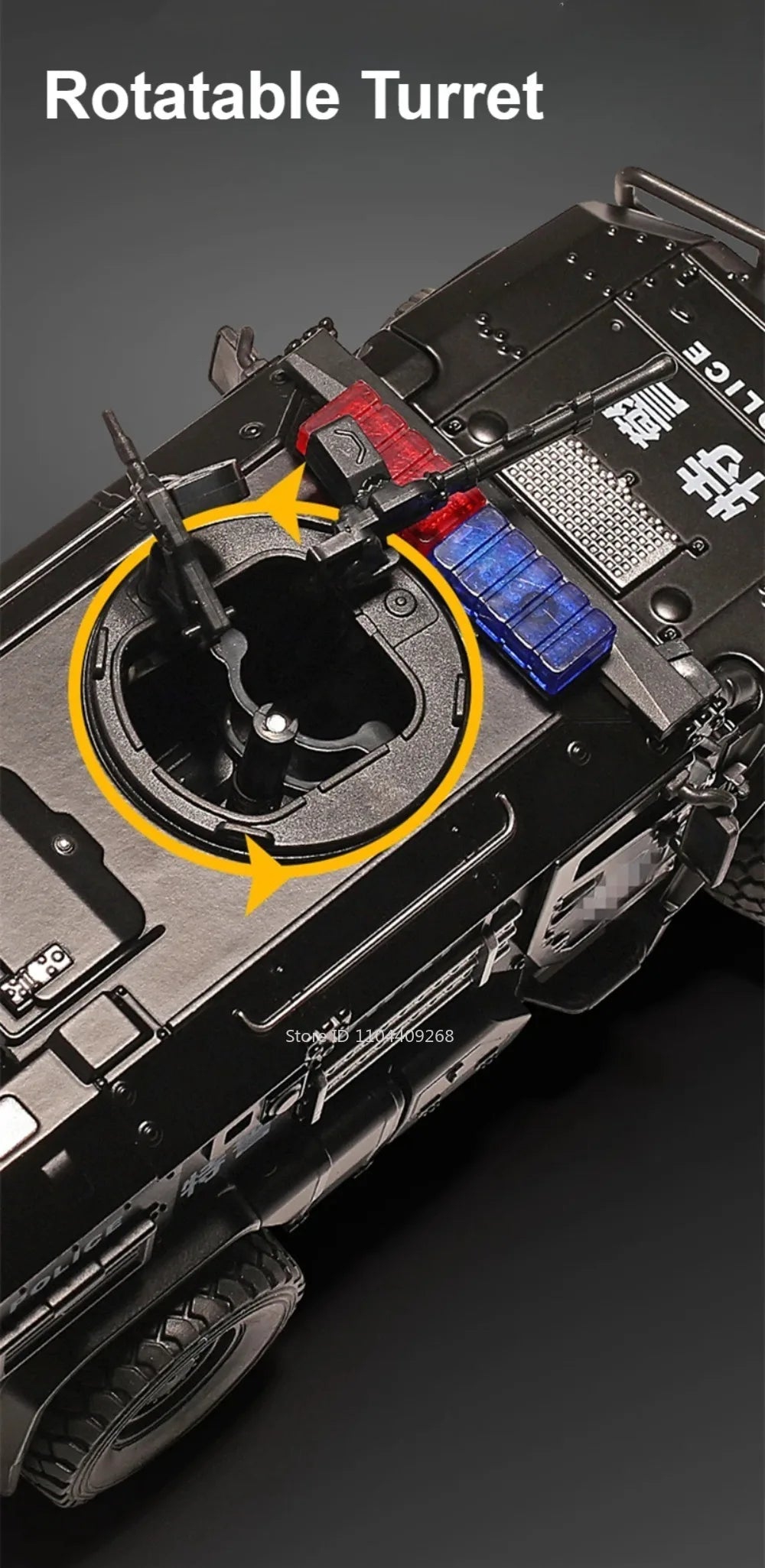 1:32 VDV SWAT Sabertooth Armored Car Model Toy Shock Absorption Police Cars Music Light Off-road Vehicle Sound Light Boys Gifts