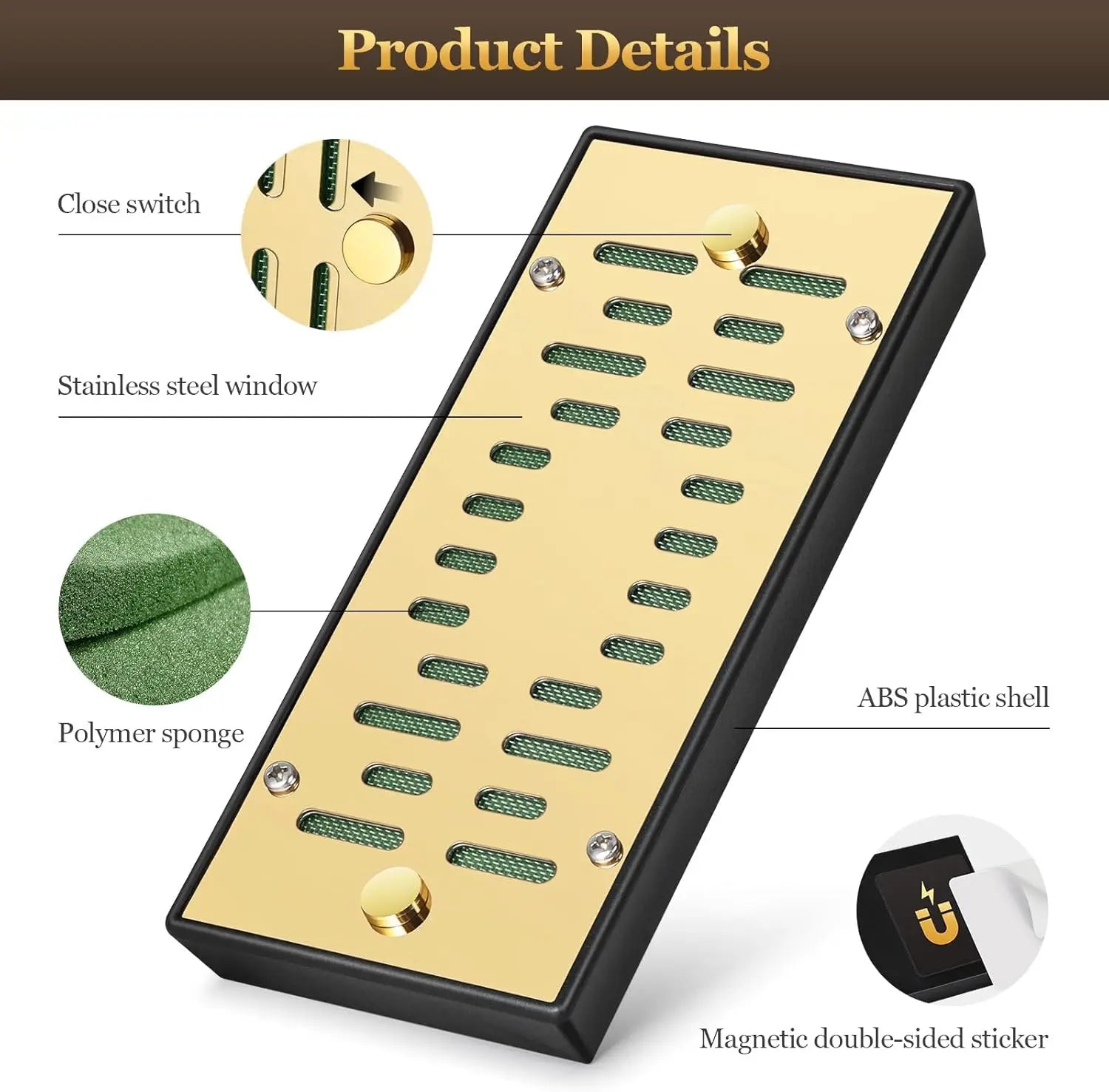 High-end Cigar Humidifier, Rectangular Cigar Humidifier Regulator with Manual Humidity Control Function, Keep Cigars Fresh