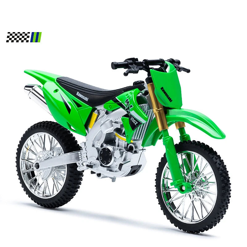 1:10 Kawasaki KX450F Alloy Die Cast Motorcycle Model Vehicle Collection With sound Off Road Autocycle Toys Car