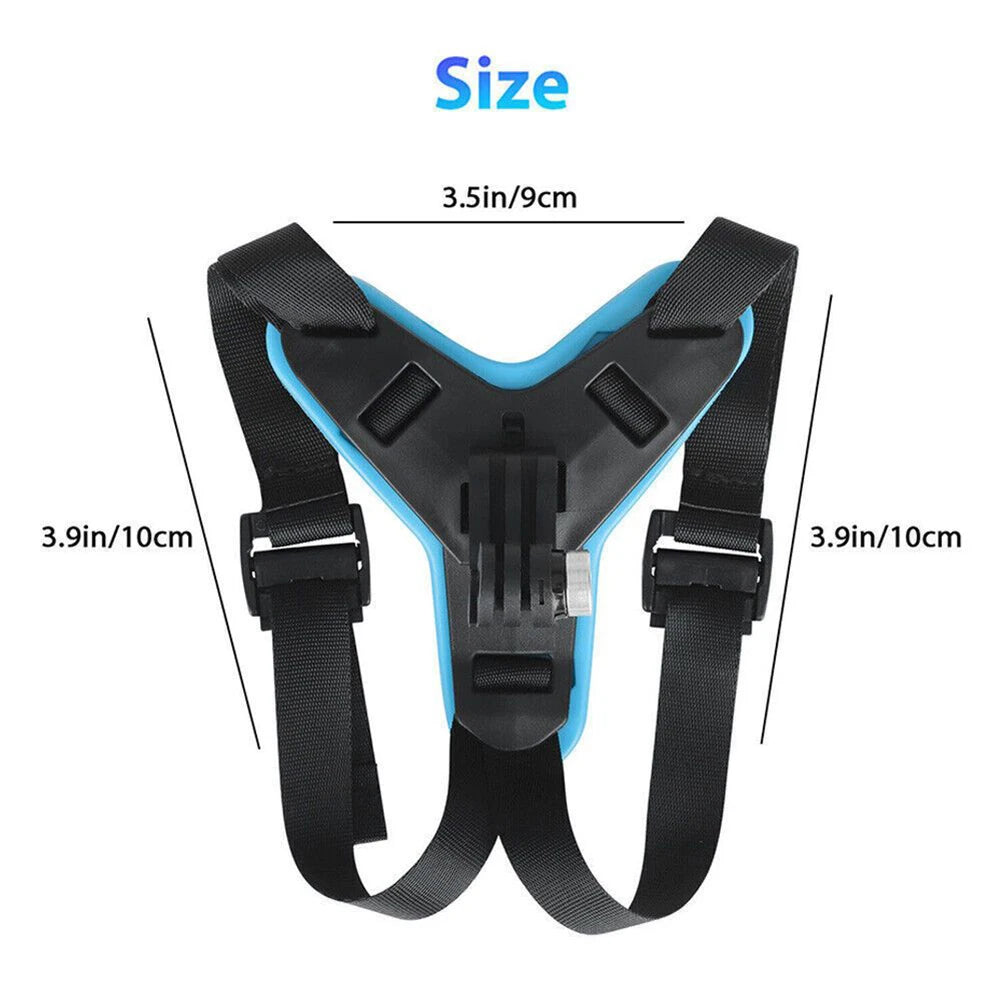 Motorcycle Helmet Chin Strap Mount Adjustable Action Camera Holder for Sports Recording