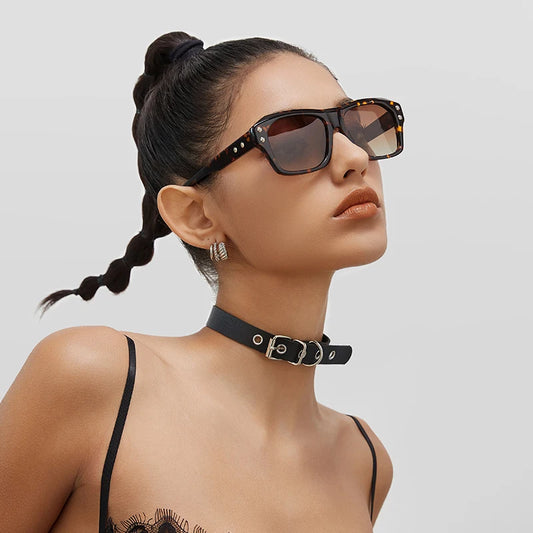Acetate Square Polarized UV400 Mirror Gradient Fashion Sunglasses for Men Women Luxury Eyewear