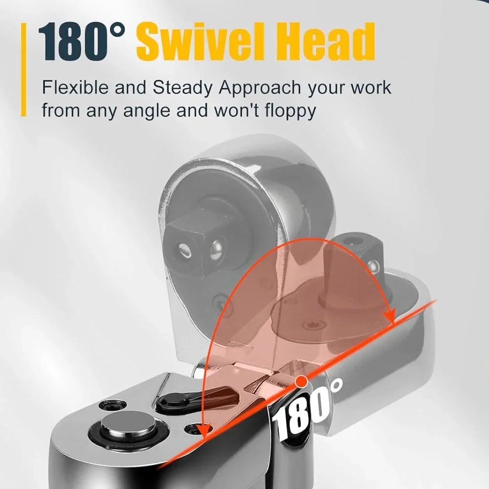 6pcs Flex Head Ratchet Set 1/4