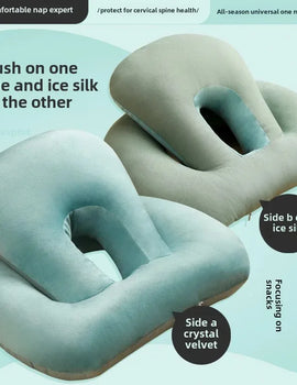 Officer Ice Silk Nap Pillow Pillow Style Summer Student Face down Sleep Pillow Office Nap Aid Soft Comfortable Home Goods