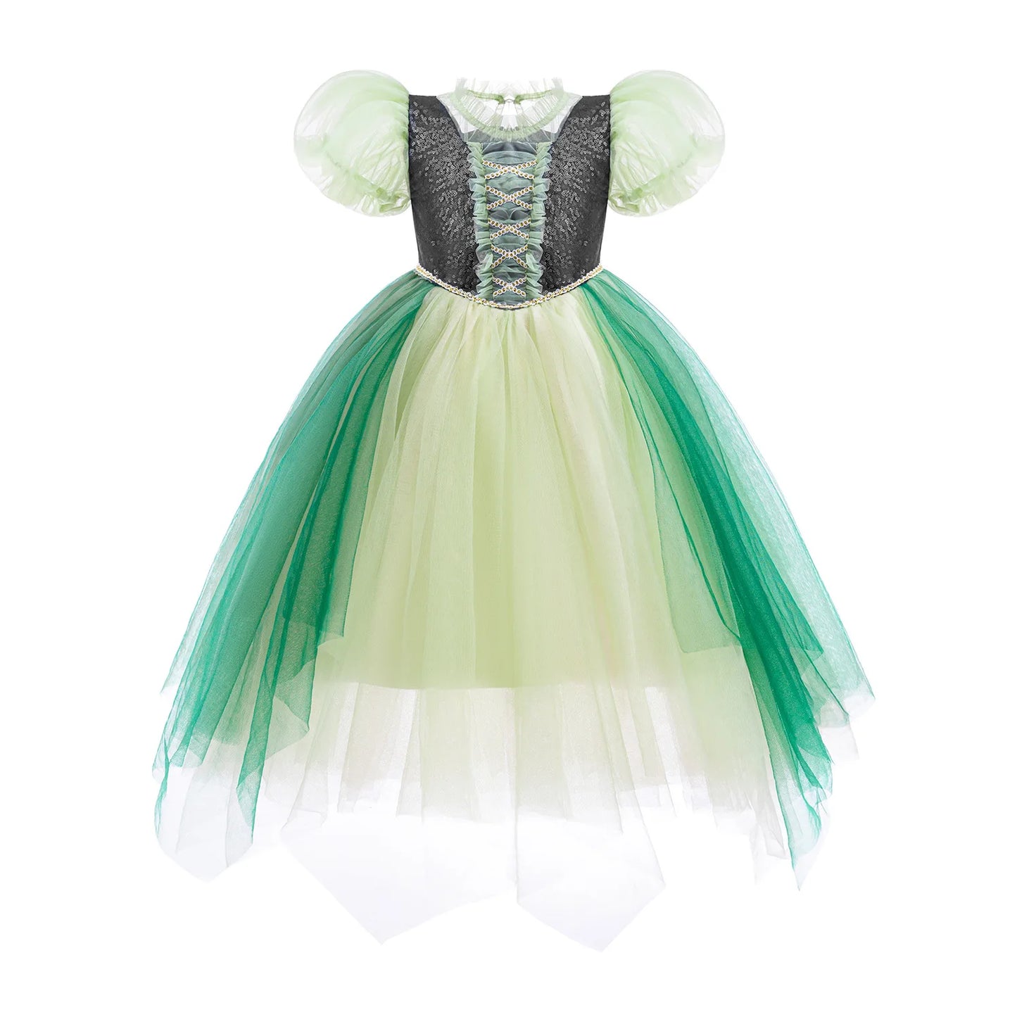Summer New High-Quality Princess Dress - Girls Asymmetrical Tulle Skirt for Birthday & Children‘s Day