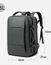 Expandable Men's Backpack Waterproof 17.3 in Laptop Backpack Man Large Capacity Hiking Travel Bag Male Backpacks