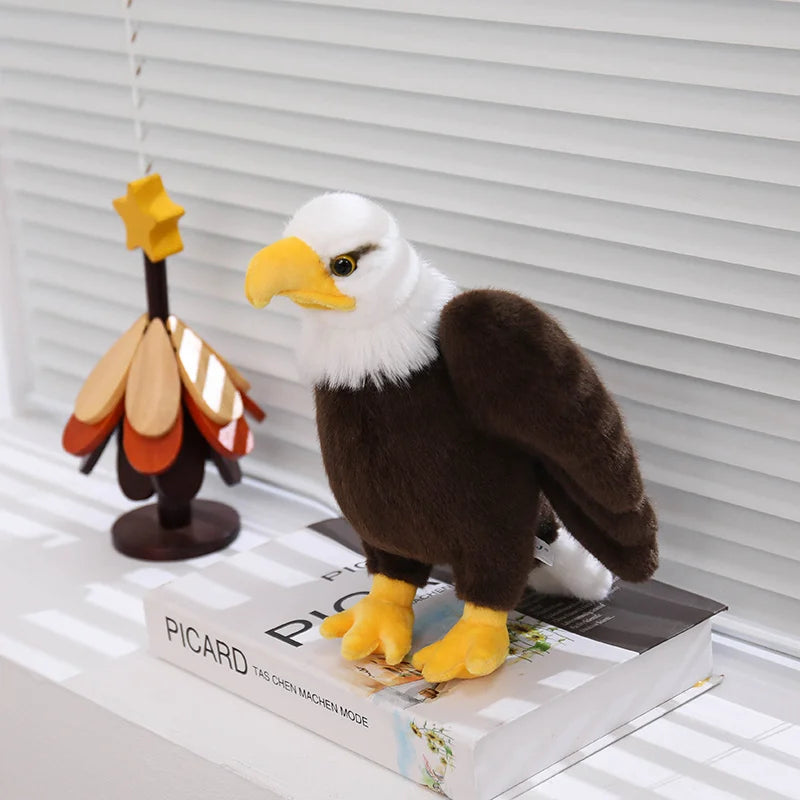 White Headed Eagle Plush Stuffed Animal Realistic Bird Model