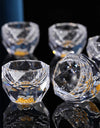 Diamond Cutting Crystal Liquor Glasses Set With Wine Dispenser Vodka Shot Glass Wine Glasses Whiskey Spirits Sake Brandy Teacup