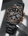 Casual Fashion Waterproof Luminous 24 Hours Date Display Stainless Steel Strap Wristwatch