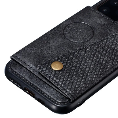 Magnetic Car Phone Case For iPhone 15 14 13 12 Pro Max 15 Plus 13 Leather Holder Wallet Case