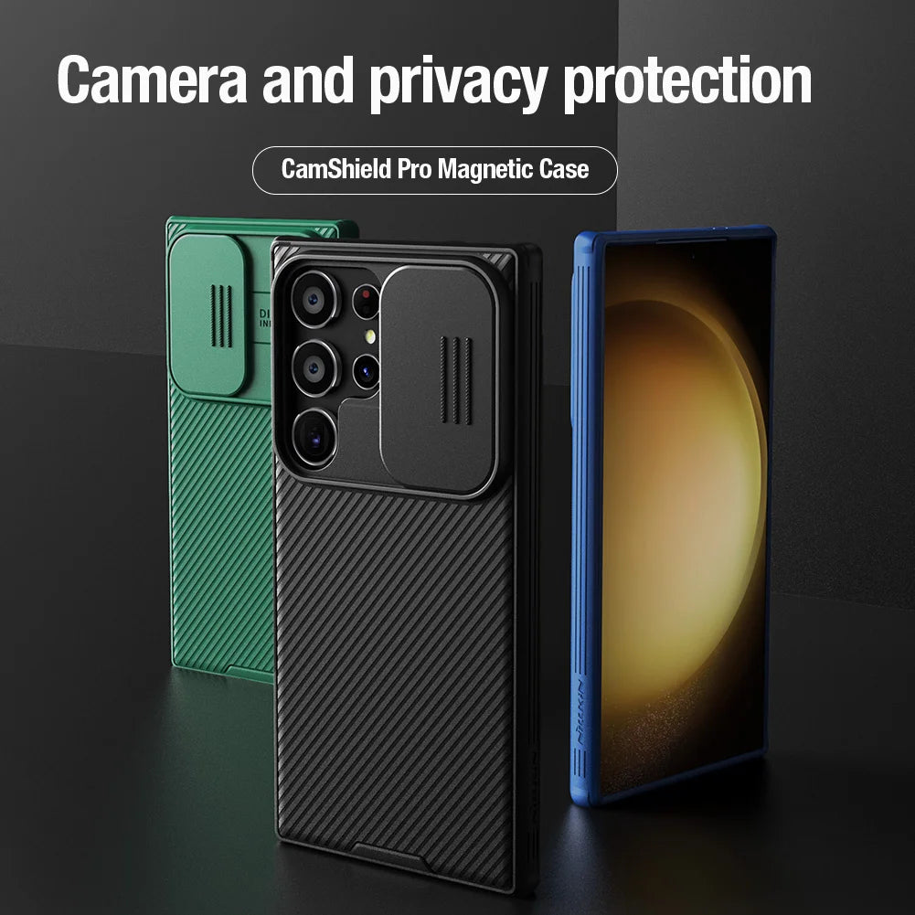 CamShield Pro Magnetic Phone Case For Samsung Galaxy S24 Ultra Case Camera Slider Protection Hard Shockproof Back Cover