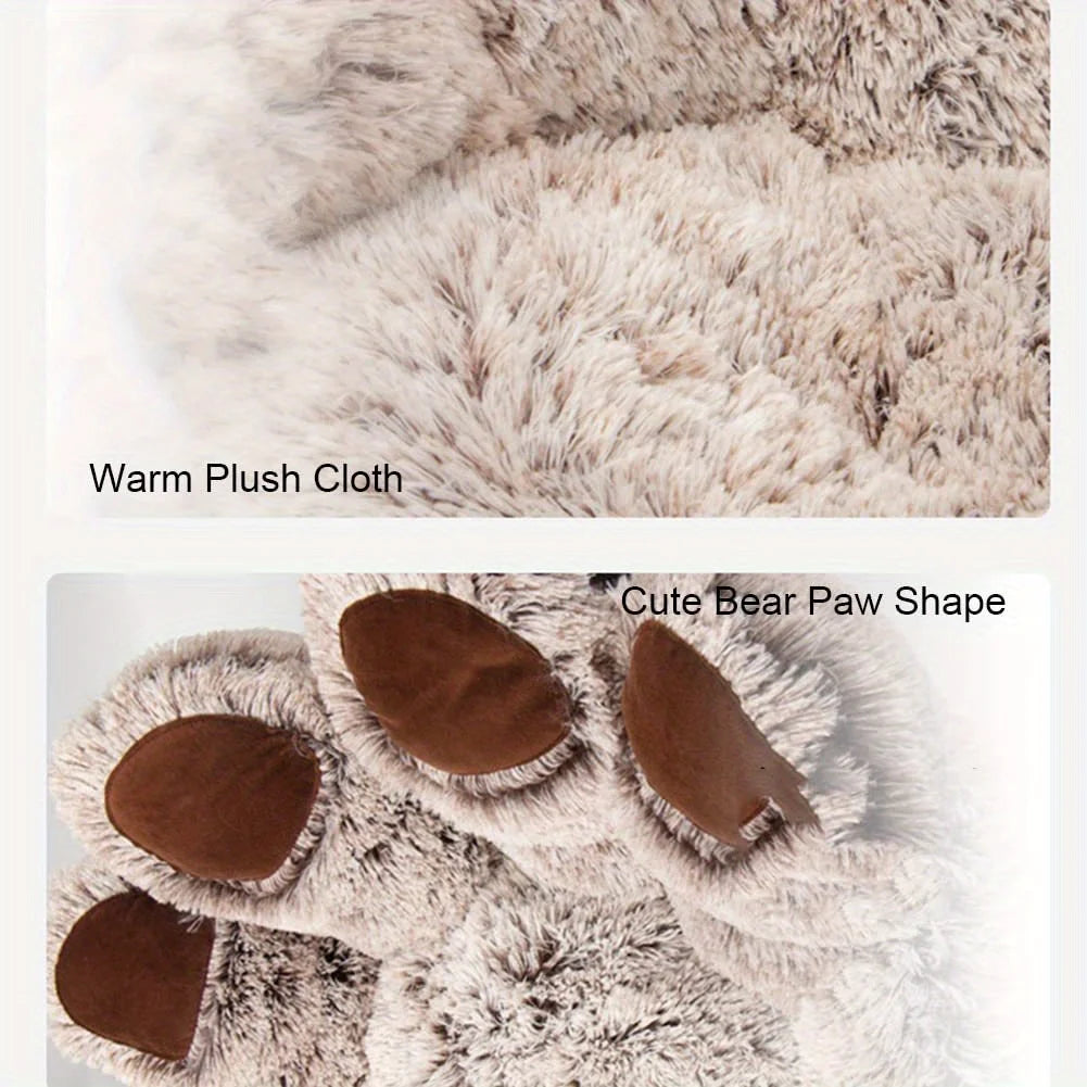Bear Paw Plush Pet Bed Sofa Cushion for Dogs and Cats