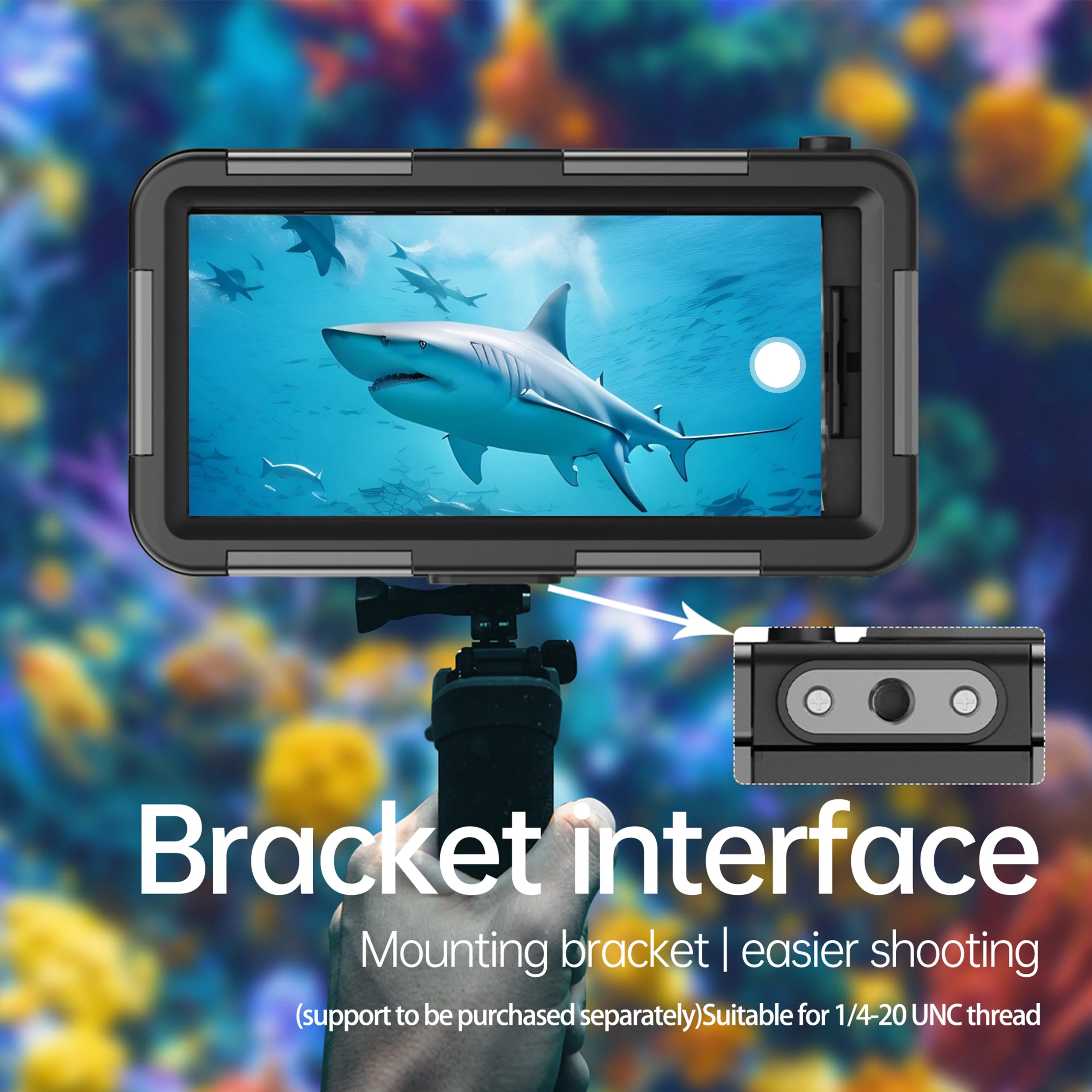 for iPhone series IP68 standard 15M/50ft diving/swimming photography professional diving waterproof phone case