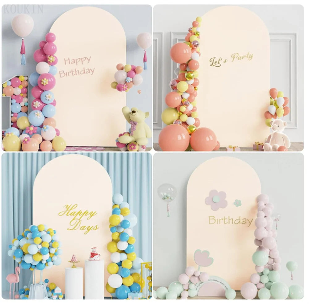 Arch Cover Backdrop Wedding Cover Birthday Party Decoration Background  Shower Photograph Backdrop White Elastic Arch Cover