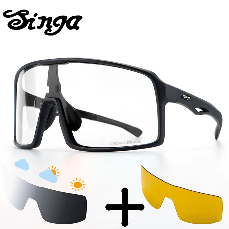 Photochromic Cycling Sunglasses UV400 Sports Bike Eyewear