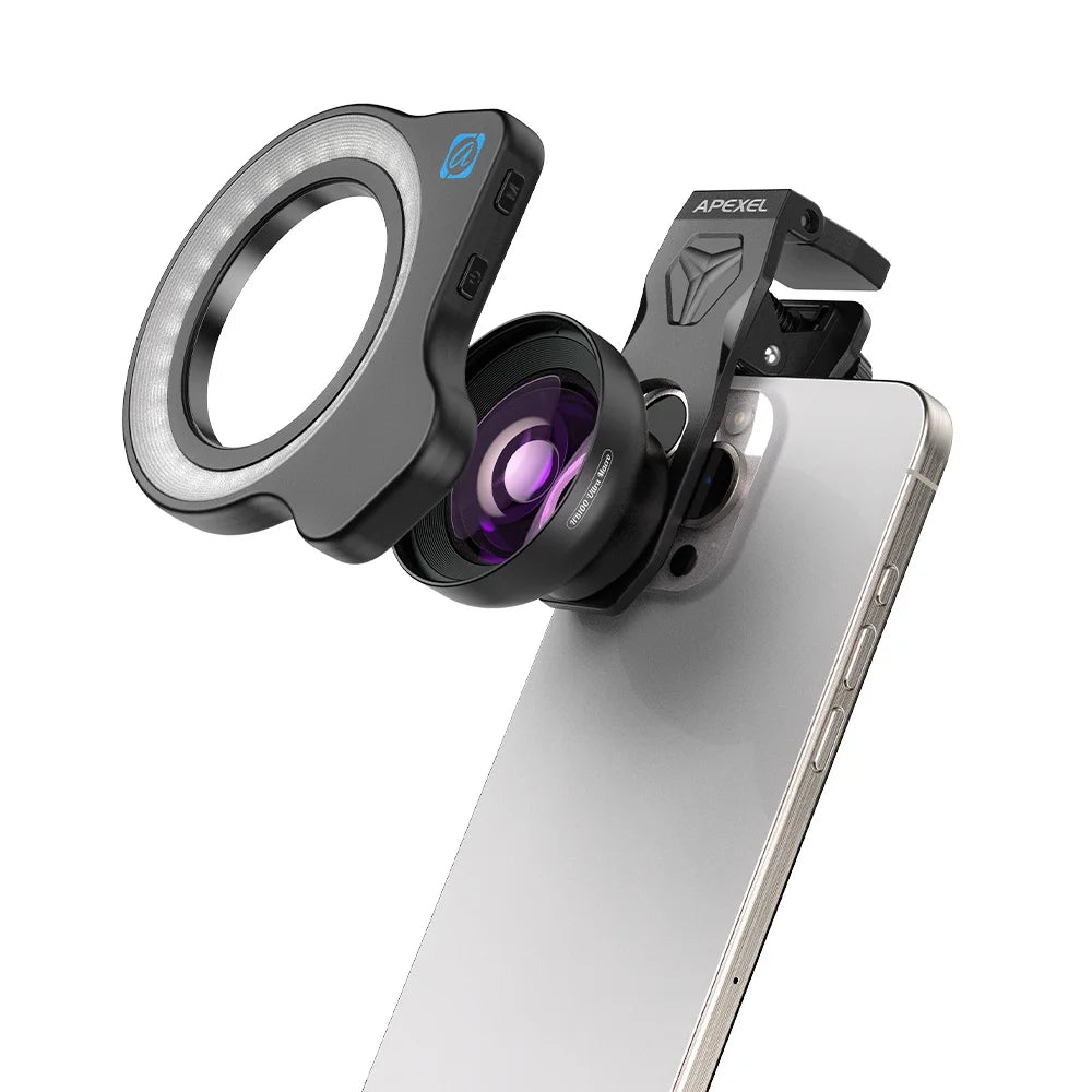 100mm Ultra Macro Phone Lens with LED Fill Light