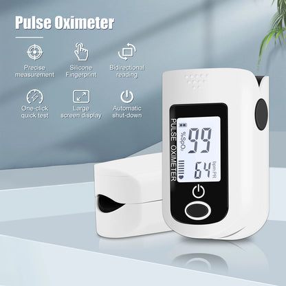 Oximeter Digital Finger Pulse Oximeter LED Screen Finger Clip SPO2 PR Heart Rate Monitor Blood Oxygen Saturation Monitor