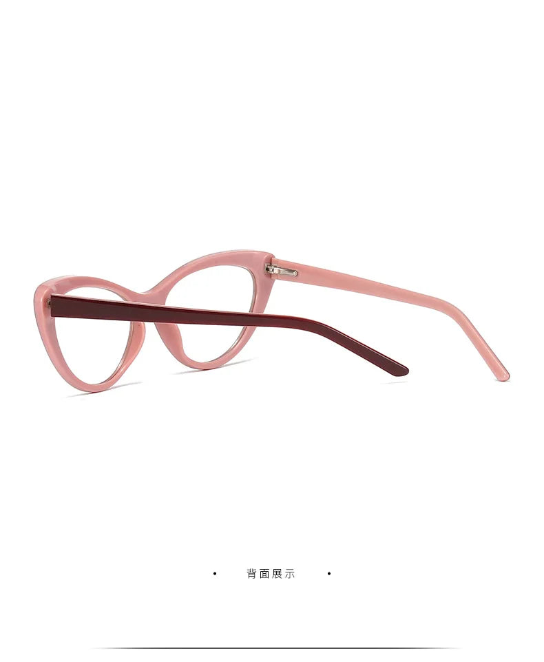 HONGMEI Women's  Cat's Eye Fashion Eyeglasses Frames Anti-Blue Light Reading Glasses Customizable Myopia Hyperopia Myopia