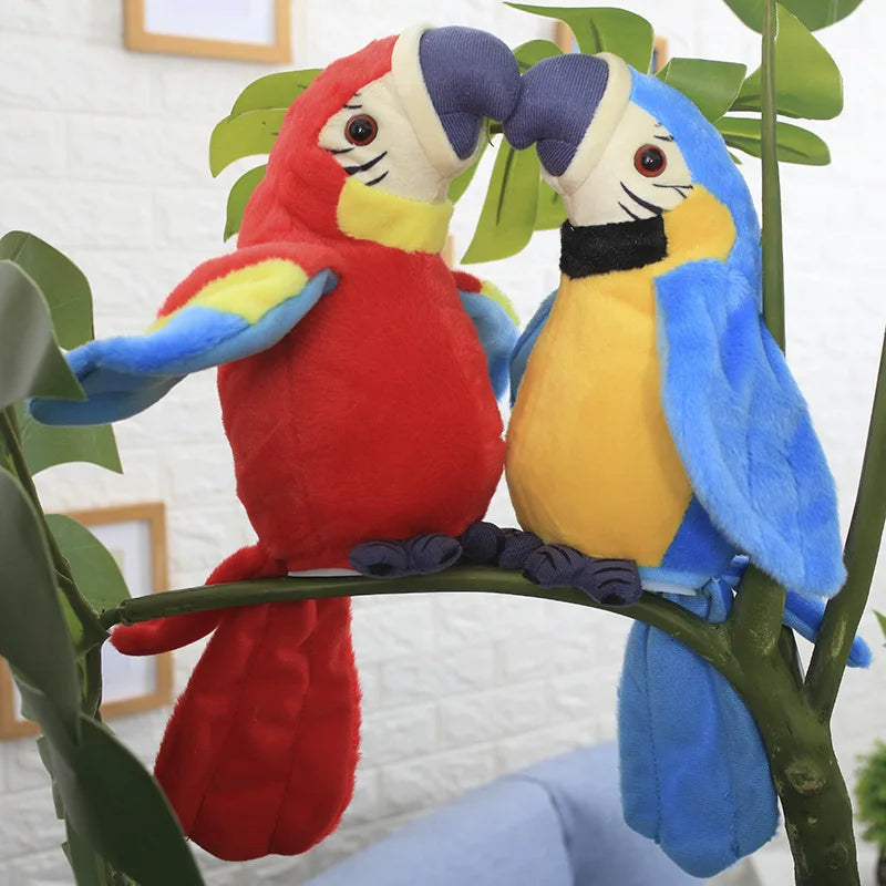 Parrot Talking Electronic Speaking Record Repeats Cute Soft Stuffed Animal Bird Doll Children Kids Baby Gift