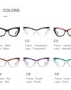 Optical Prescription Computer Blue Blocking Eyeglasses Anti-Blue Light Cat-Eye Frames Customizable Reading Women