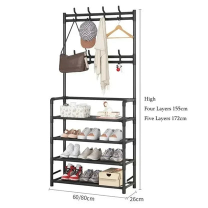 Coat Shelves Shoe Furniture Strong Load-bearing Living Room Organizer Clothes Hat Shoes Storage Shelf Bedroom Bag Storage Rack