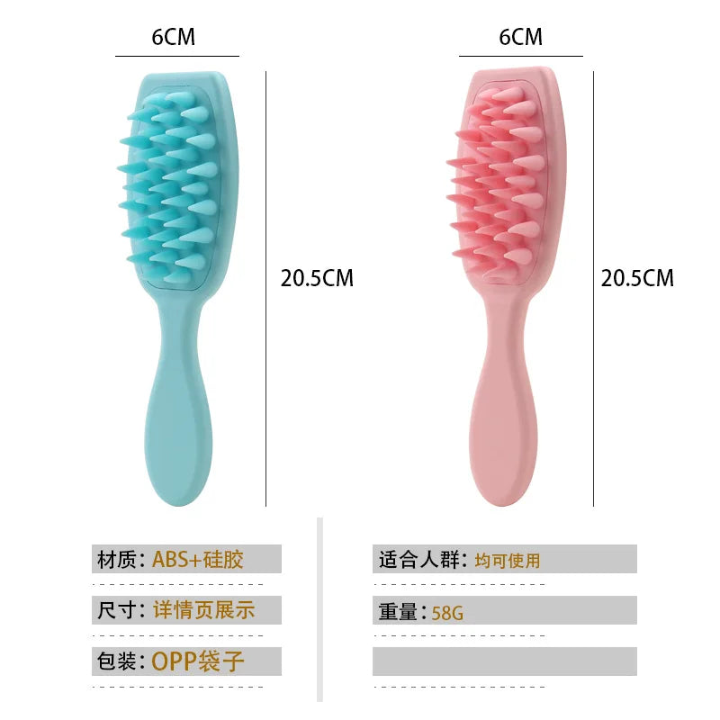 Silicone Shampoo Brush Head Scalp Massage Comb Clean The Scalp Thoroughly Body Massage Brush Bath Brush Salon Hairdressing Tool