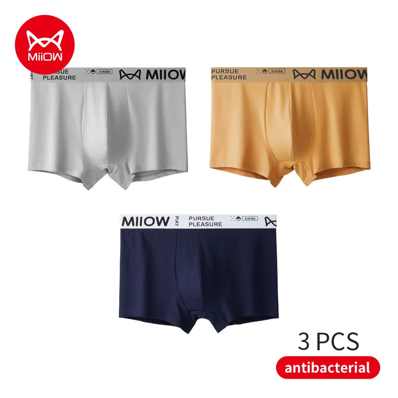 3-Pack Men’s Cotton Graphene Boxers – Soft, Antibacterial, 4XL Underwear