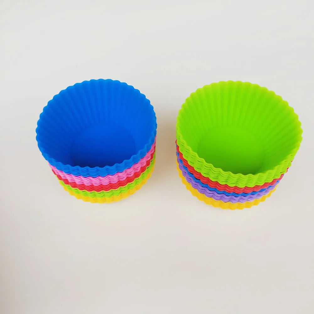 7cm Silicone Cake Mold Muffin Cup Cake Cups Bakeware Kitchen Gadgets Pudding Silicone Molds For Pastry DIY Tools Reusable