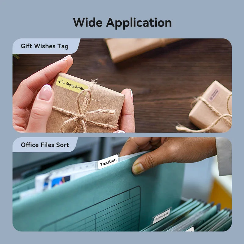 D11 Mini Thermal Label Printer 300DPI, Bluetooth Wireless Inkless Sticker Maker, Portable Label Printer for Android & iOS