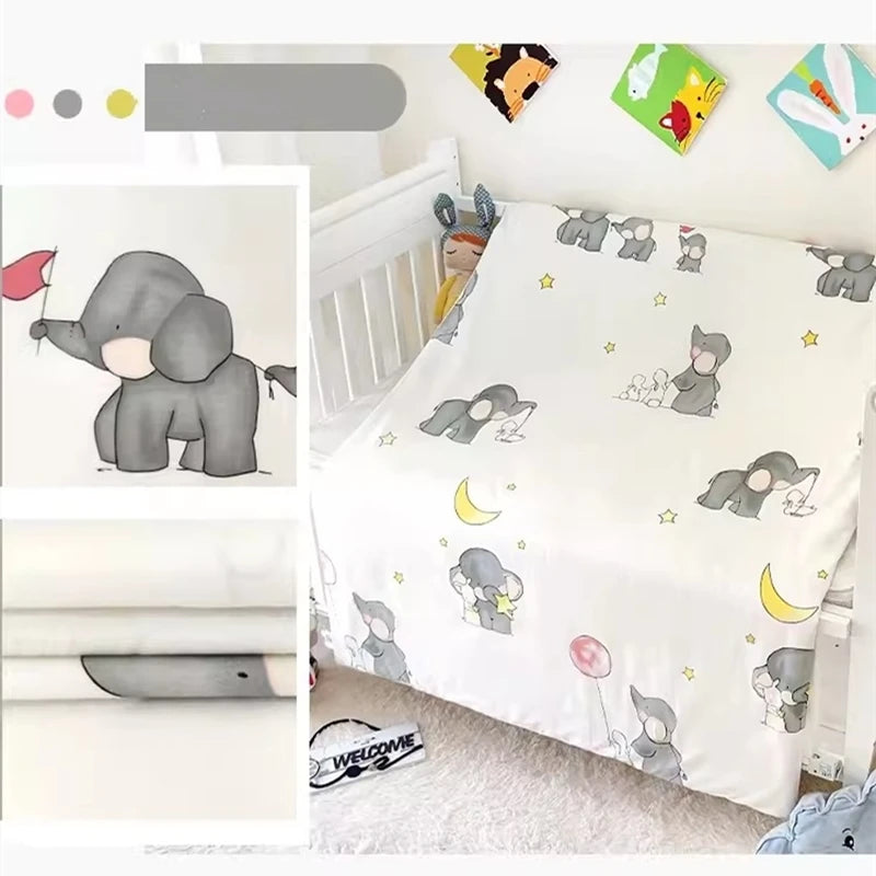 6/9-Pcs Cartoon Print 100% Cotton  Crib Bedding Set – Boys’  to  Nursery Decor (120x60/120x70cm)
