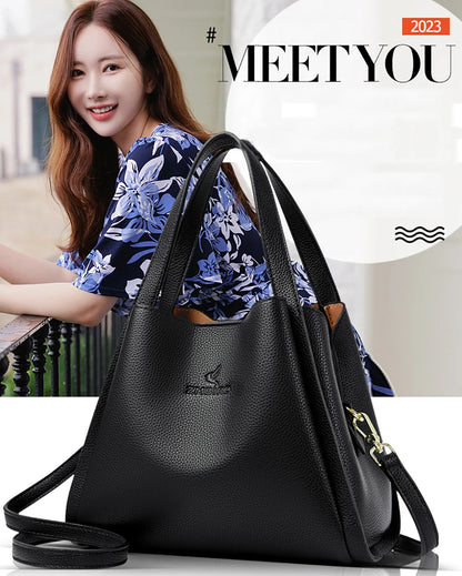 Top-handle Bag Handbags Leather Bags Ladies Shoulder Hand Bags Tote Shopping Bucket Bag