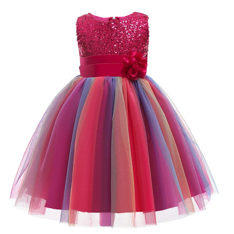 Princess Girl Dress Wedding Birthday Party Frocks for Children Costume Prom Ball Gown Elegant Party Dress For Girls