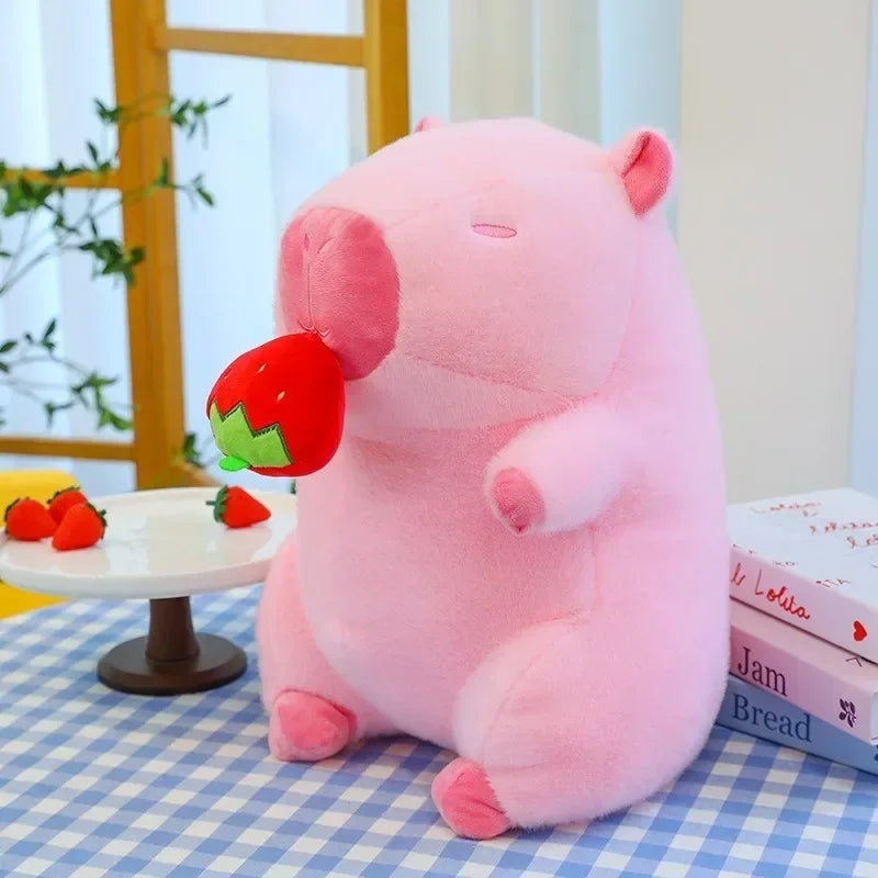 30/40/50cm Kawaii Capybara Plush Toys Fruit Series Big Size Capybara Stuffed Doll Anime Soft Pillow Cute Dolls Kid Birthday Gift