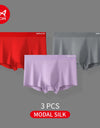 3-Pack Men’s Modal Boxer Shorts – 80 Count, Seamless Silk Crotch