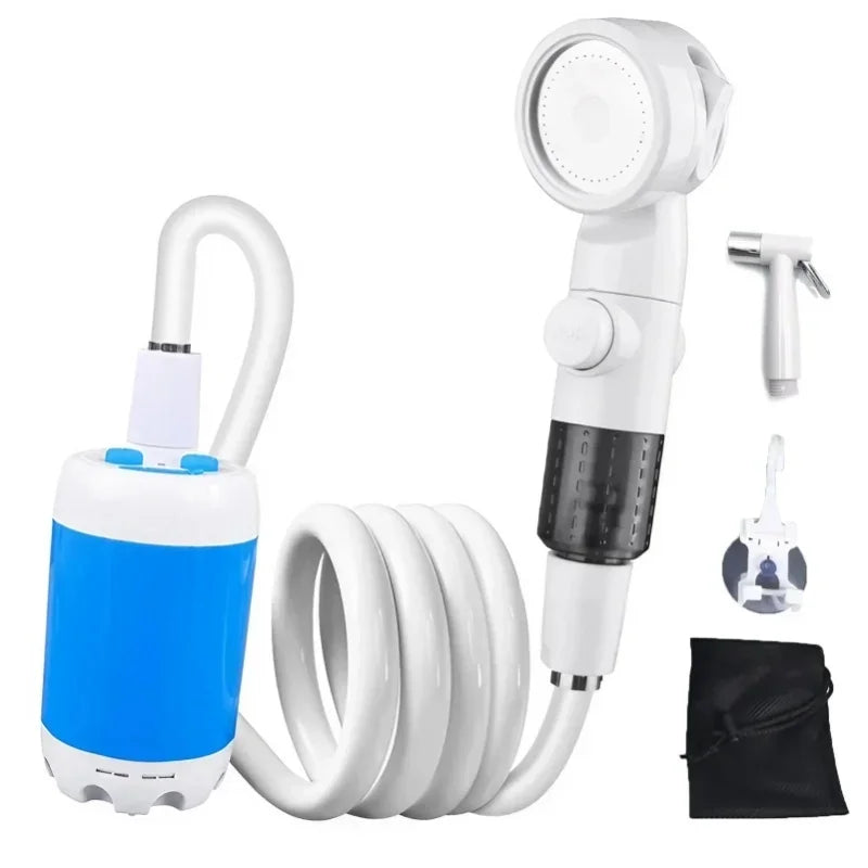 Portable Rechargeable Handheld Outdoor Shower Kit with Dual Spray Modes