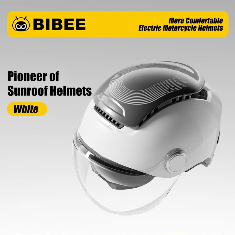 Open Face Electric Bike Helmet With Dual Visor