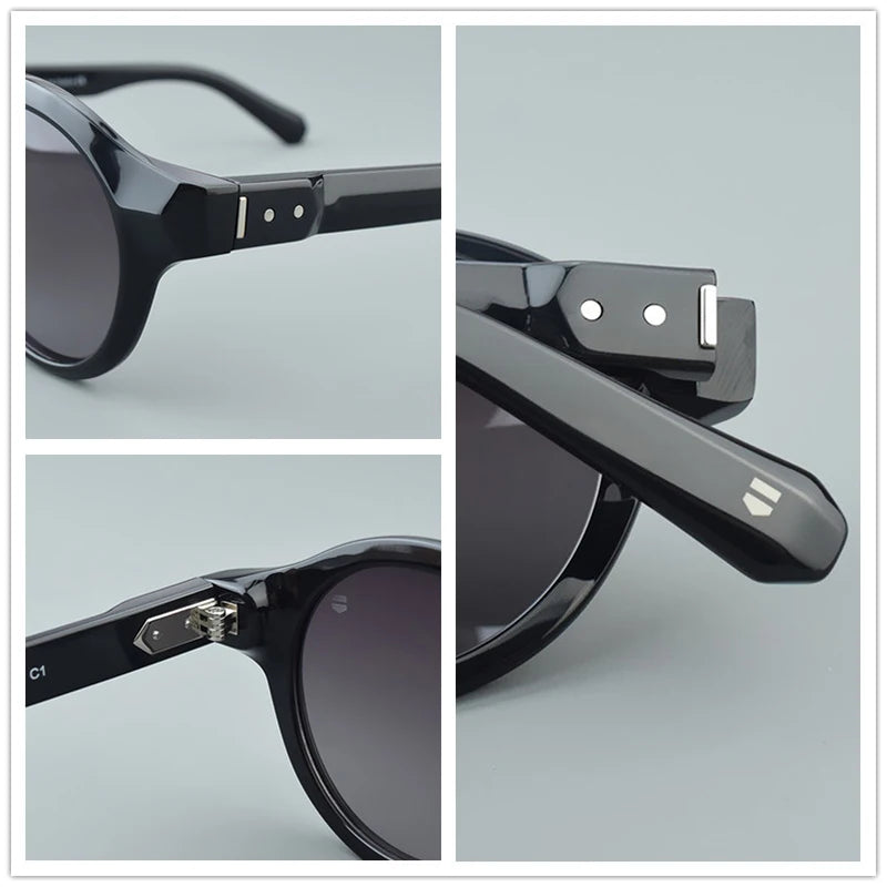 Round vintage Polarized Sunglasses Sunglass Driving UV400 Fashion Male Acetate Female Glasses