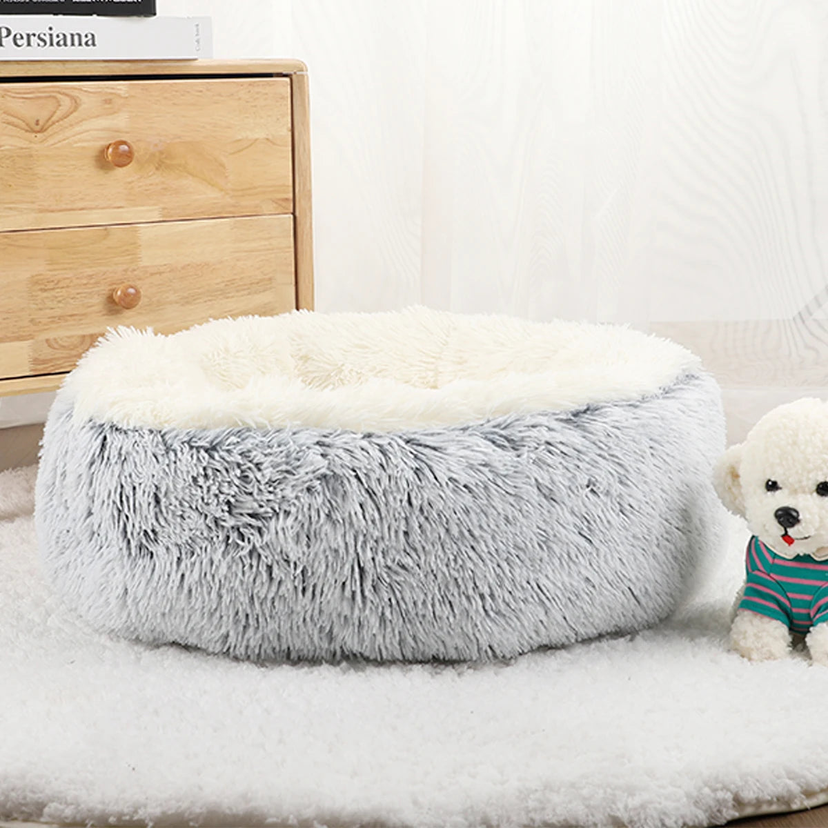 Fluffy Plush Pet Bed Sofa for Dogs and Cats