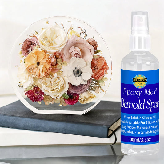 3.5oz Epoxy Mold Release Spray – Quick-Drying Silicone Oil Non-Stick Demolding for Resin & Candle Making