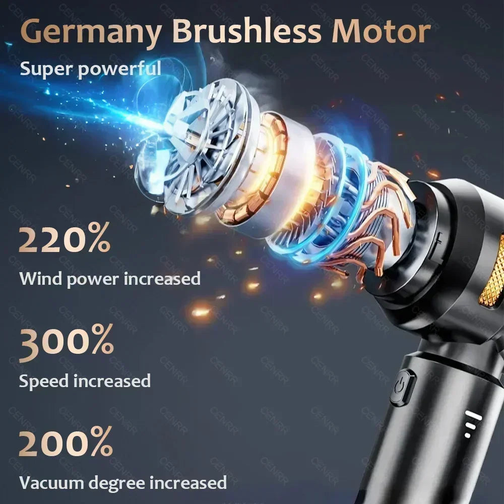 Powerful Car Vacuum Cleaner Portable 998000PA HandHeld Cordless Vacuum Cleaner Wireless Car Cleaner Robot Cleaning Machine