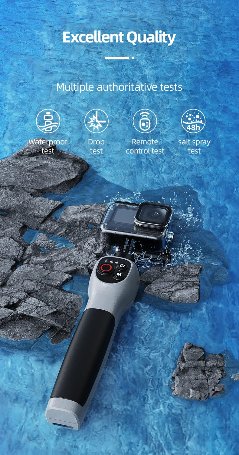 Underwater Bluetooth Selfie Stick with Wireless Remote for GoPro Hero 8 9 10 11 12