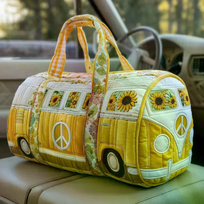 Sun Mountain Forest Quilted Travel Duffle Bag Outdoor Fitness Tote