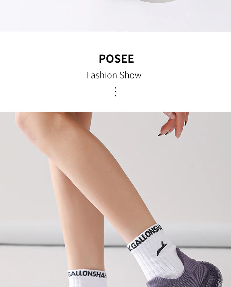 Silent Indoor Sports Shoes and Socks Gym Ultra Lightweight Shock Absorbent Breathable Anti Slip Soft Bottom Yoga