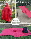 Multifunctional Hooded Rain Poncho for Adult with Pocket Waterproof Portable Unisex Raincoat Jacket for Hiking Camping Emergency