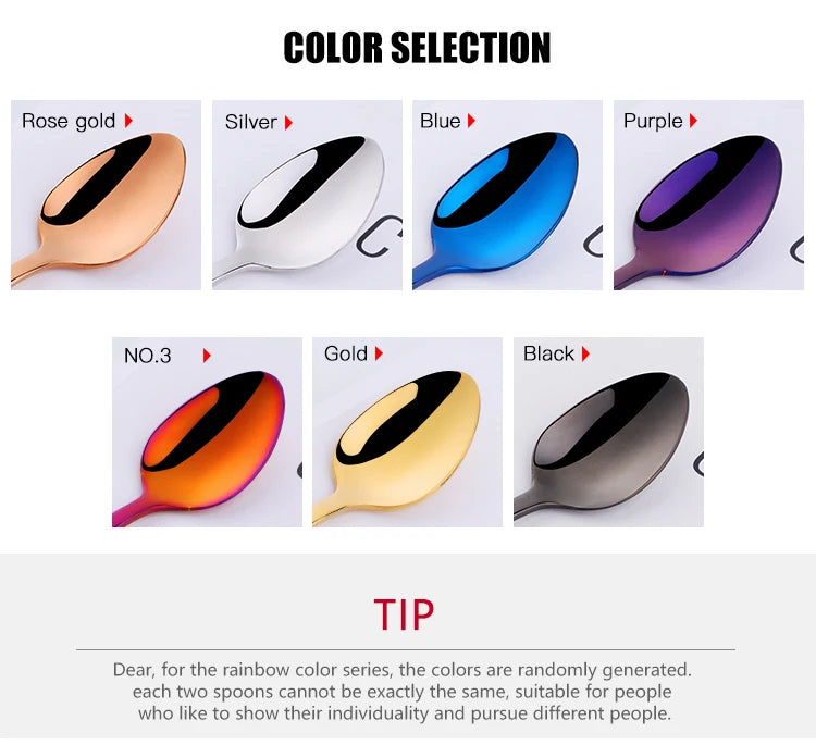 Small Gold Korean Spoon Mini Stainless Steel Soup Spoon Multi-purpose Tableware for Dessert Seasoning Coffee Cake Gift