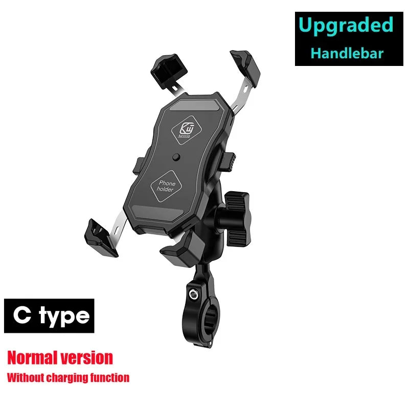 Upgraded Motorcycle Phone Holder 15W Wireless Charger USB QC3.0 Fast Charging Bike Smartphone Stand 360 Cellphone Support